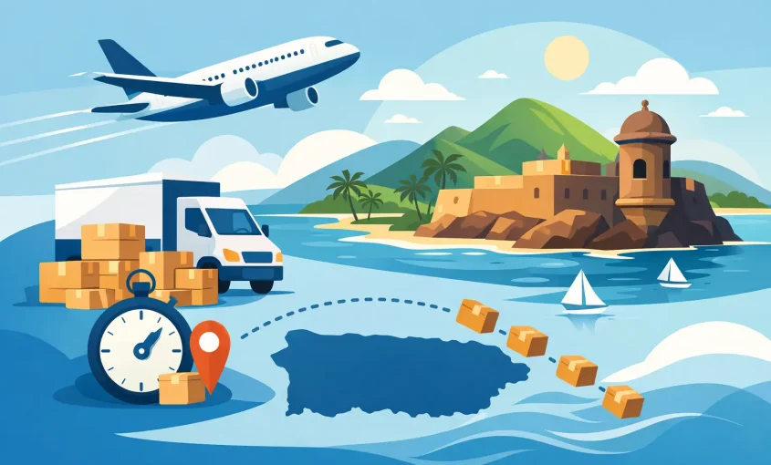 Tiempo de entrega de paquetes a Puerto Rico