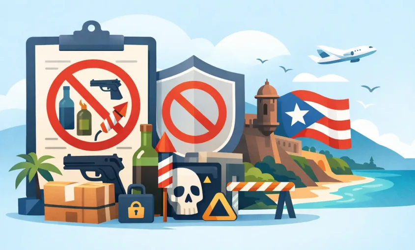 Artículos prohibidos para envío a Puerto Rico