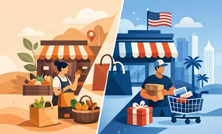 Compras locales versus tiendas americanas: ¿qué conviene?
