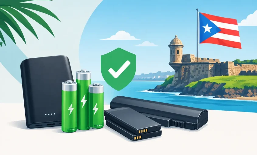 Baterías recargables permitidas para Puerto Rico